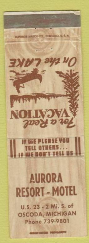 Aurora Resort Motel - Matchbook (newer photo)
